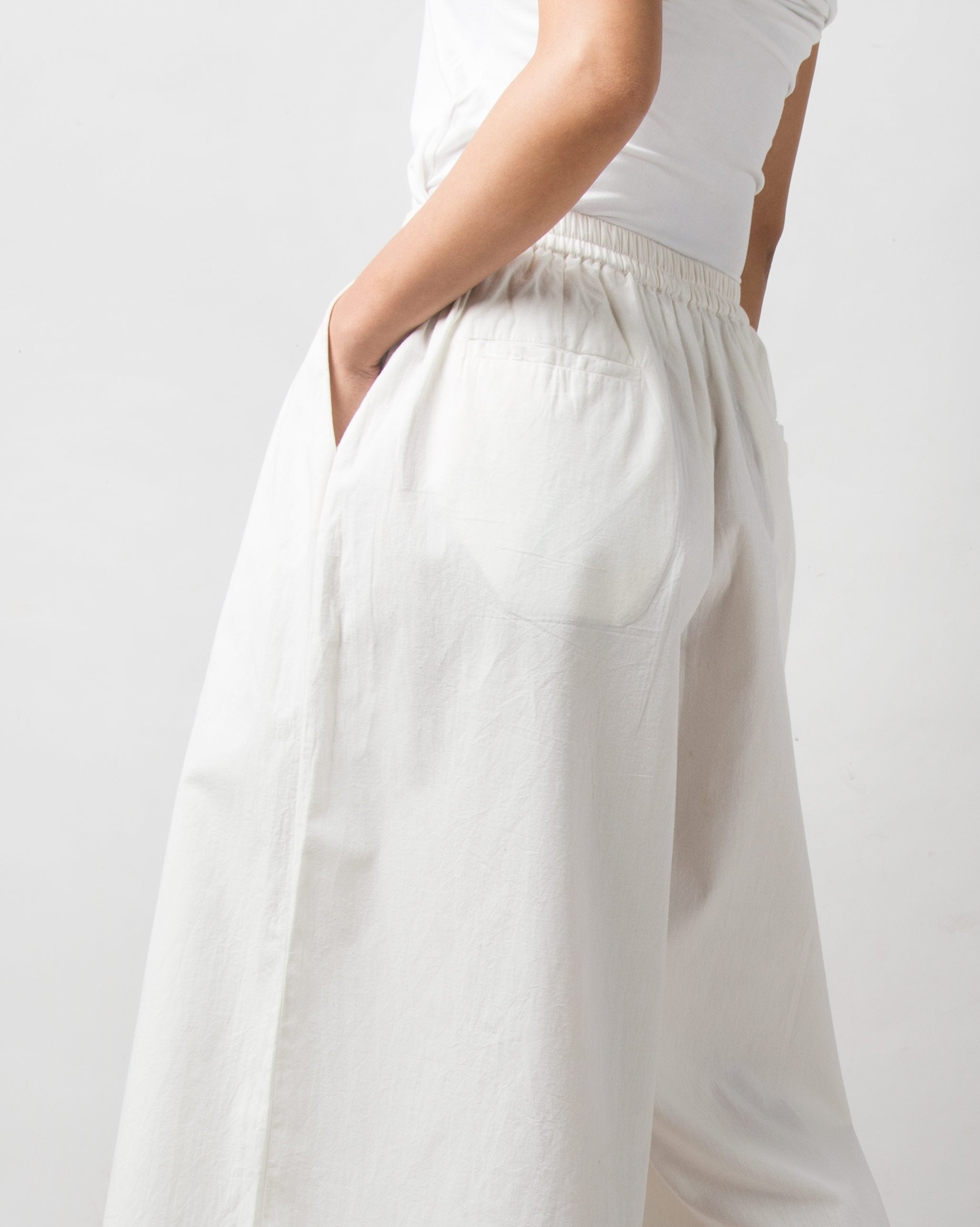 Double Pleat Culotte - Ivory