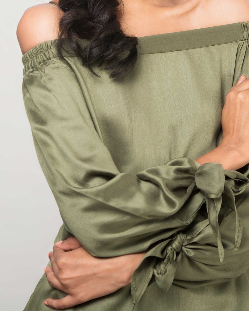 Cinched Top - Olivine