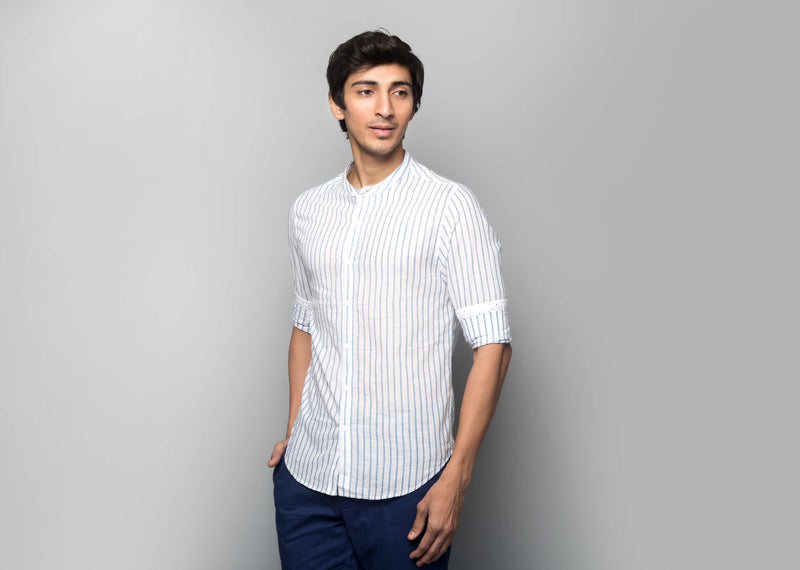 Nawab Coastal Stripe Shirt