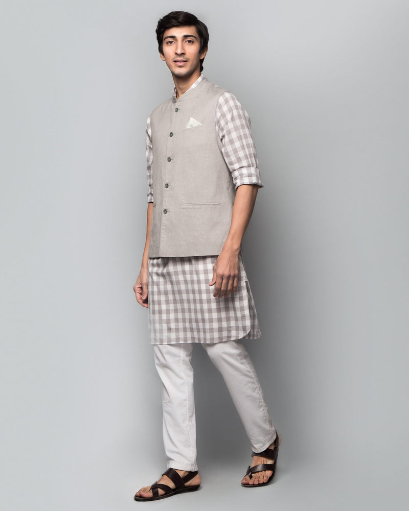 Nehru Jacket - Ash Grey