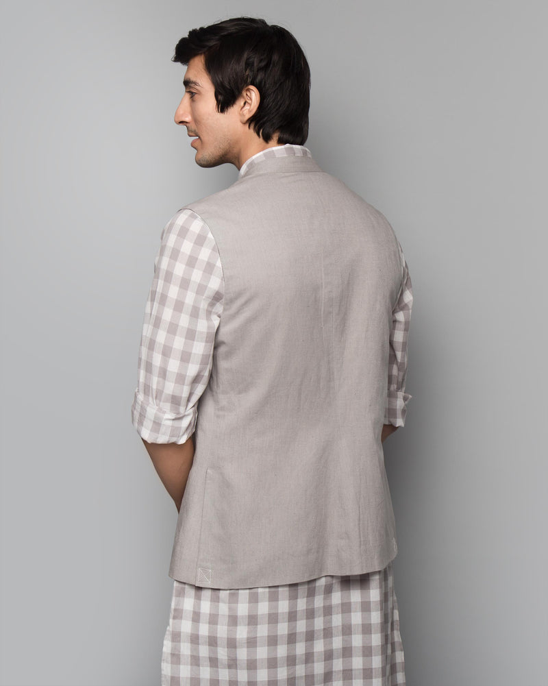 Nehru Jacket - Ash Grey