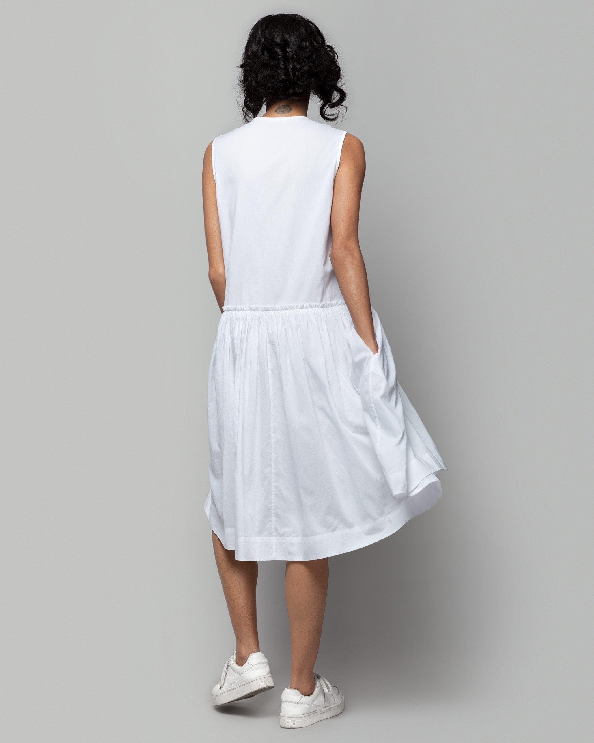 Sora Drop-waist Plain Dress