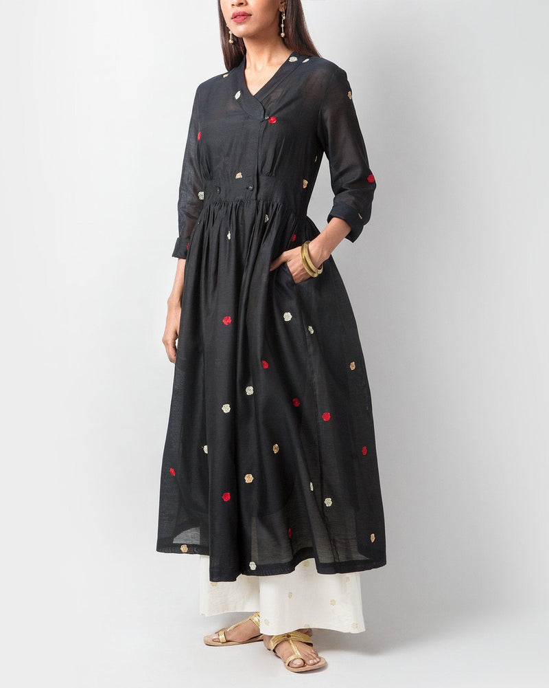 Wrap Kurta - Black