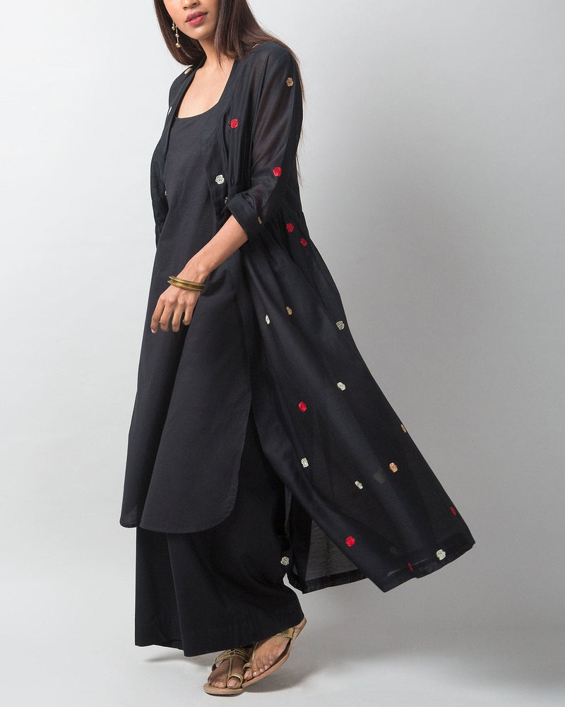 Wrap Kurta - Black