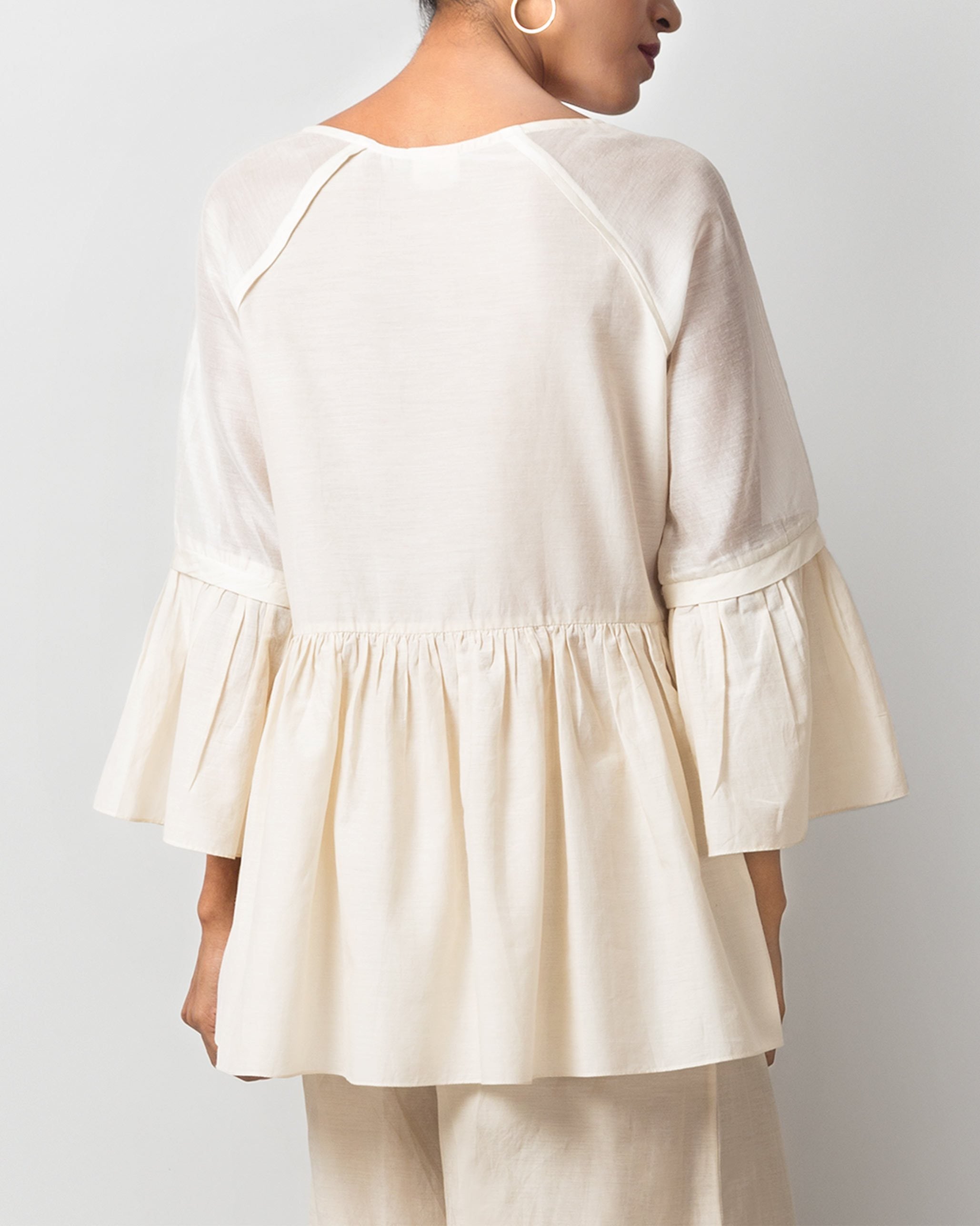 Ruffle Top - Ivory