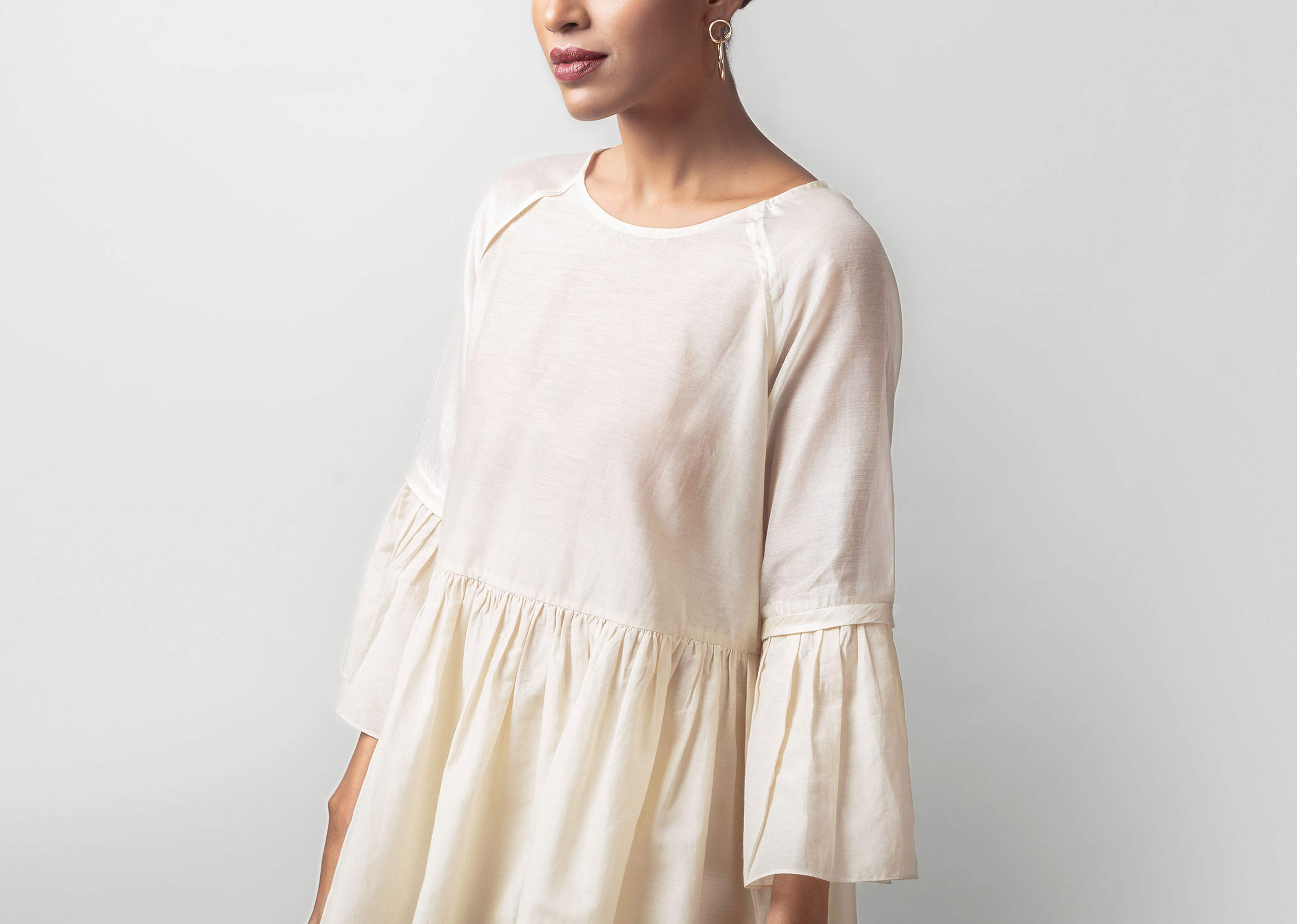 Ruffle Top - Ivory