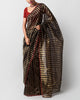 Zari Stripe Sari - Black & Gold