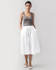 Front Pleat Pants - White