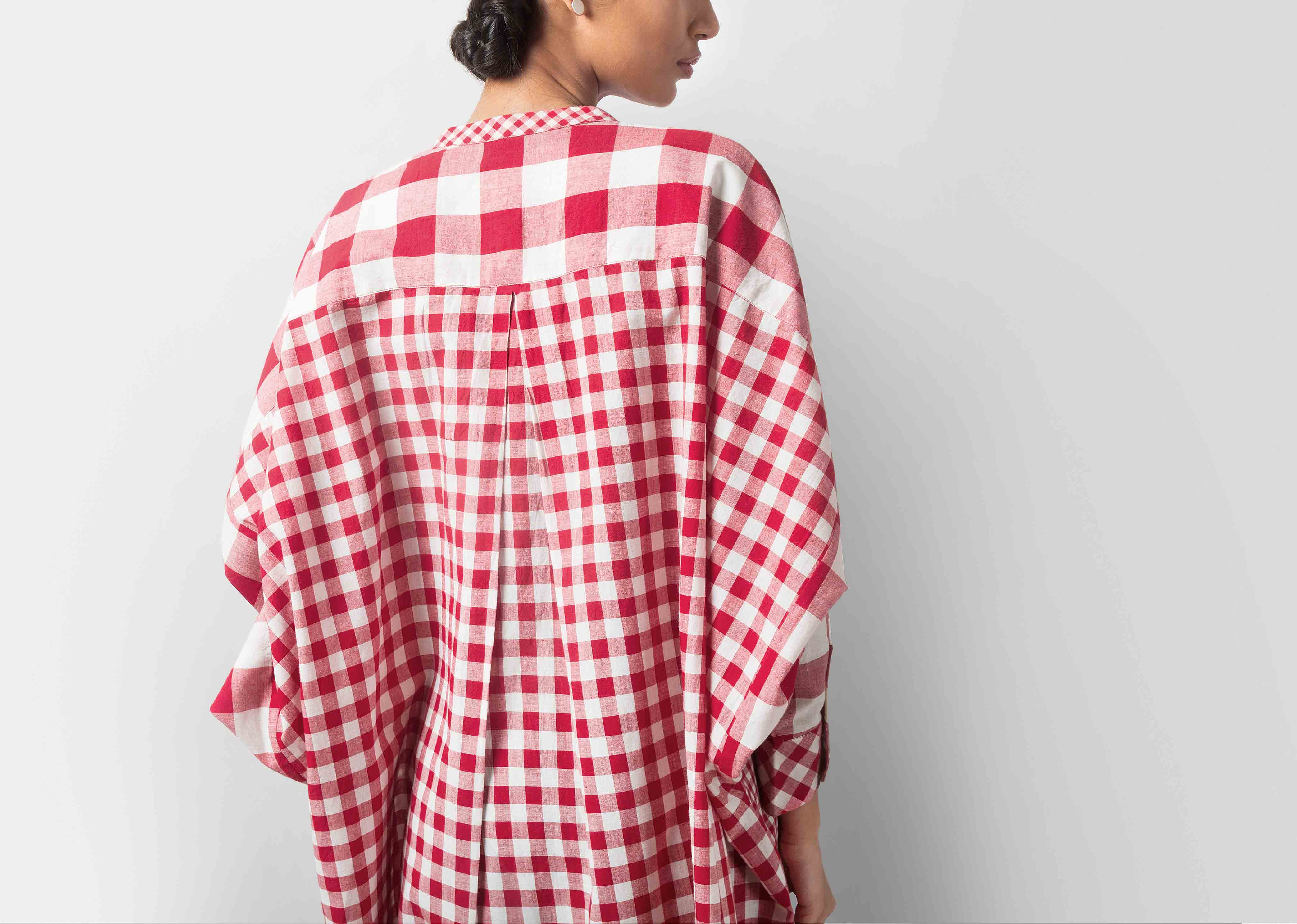 Lazy Sunday Tunic - Red Check