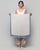 Set It Straight Scarf - Grey & Blue
