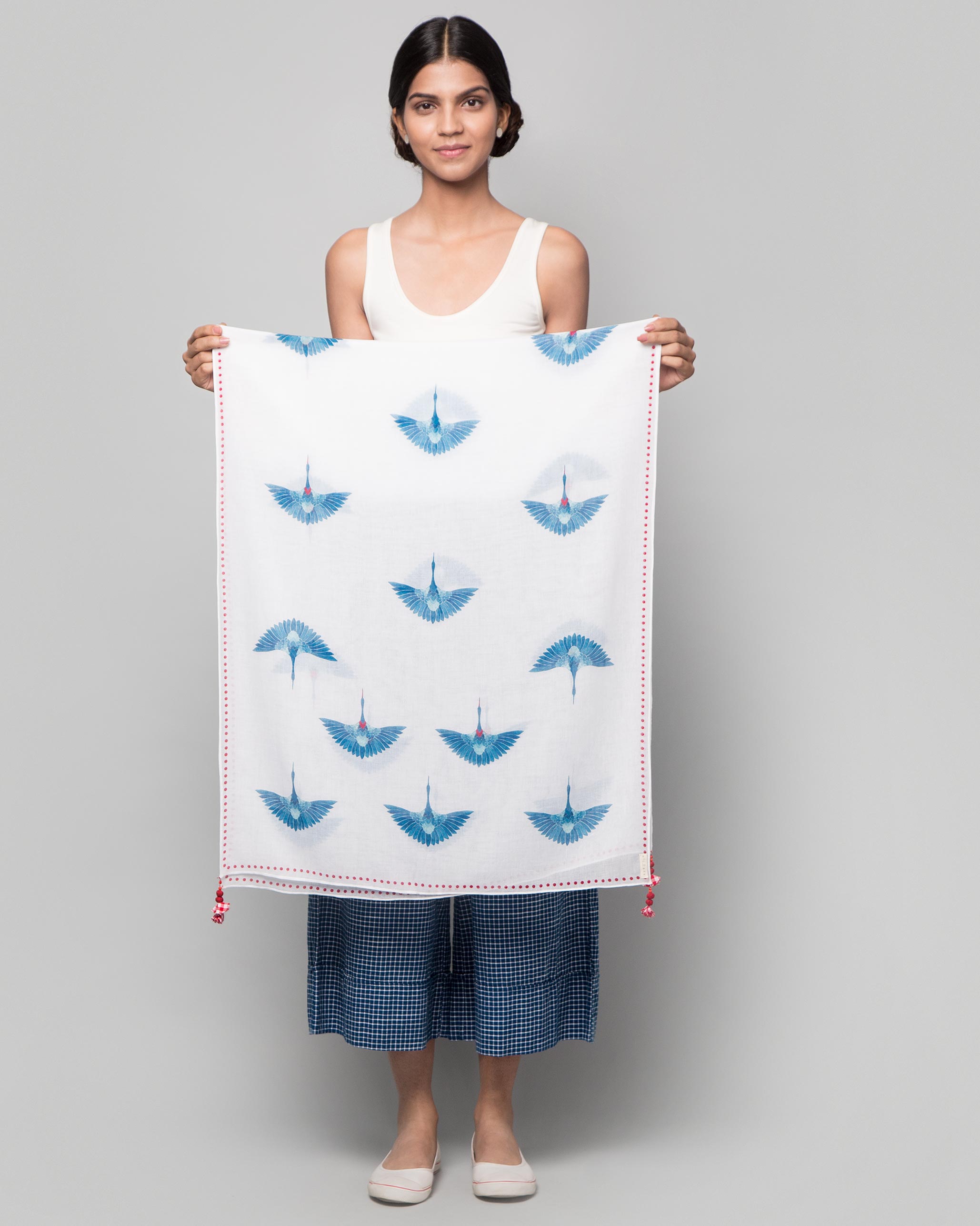 Free As a Bird Scarf - White Base