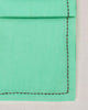 Verandah Dinner Napkins (Set of 6) - Aqua & Ivory