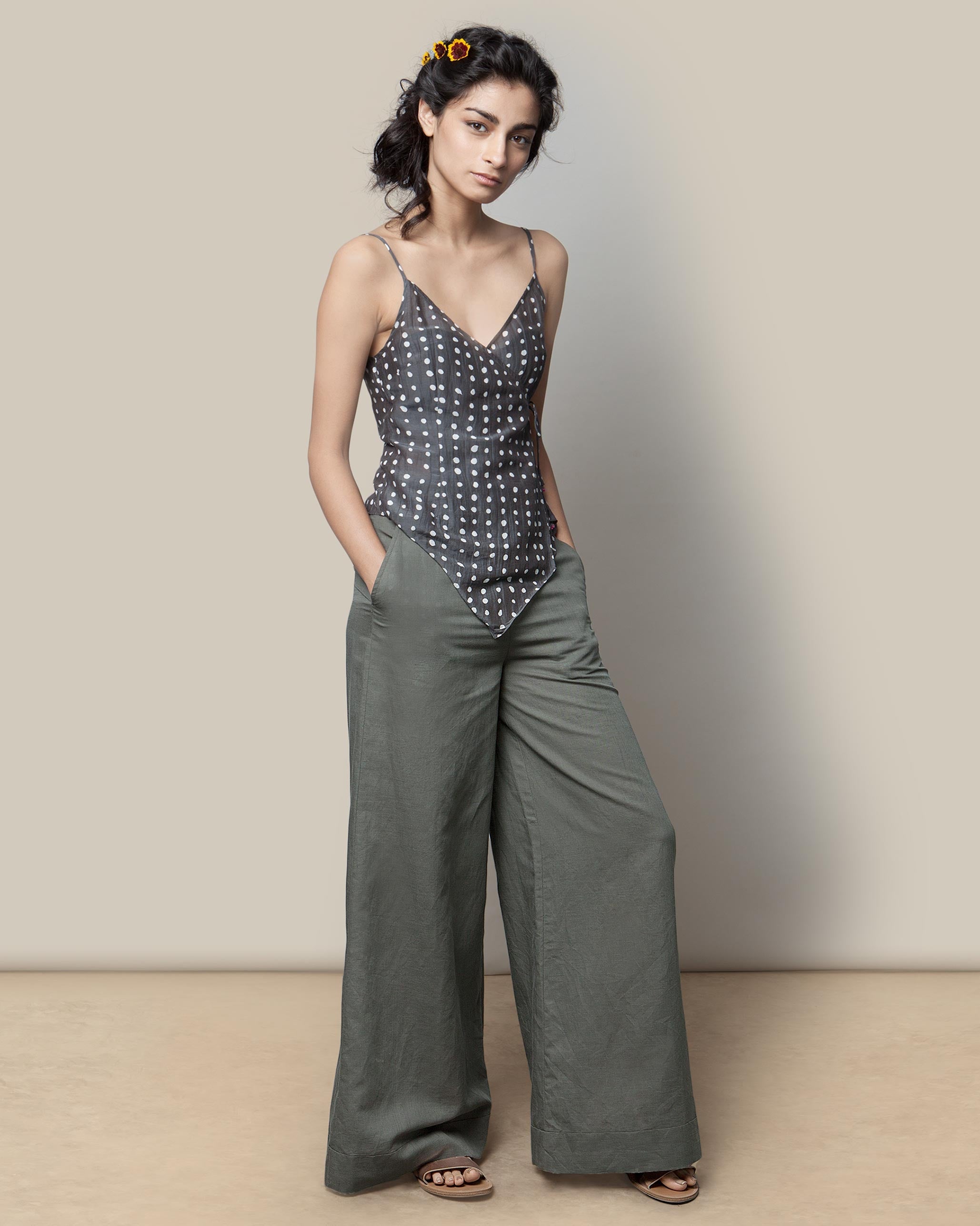 Linen Trousers - Charcoal