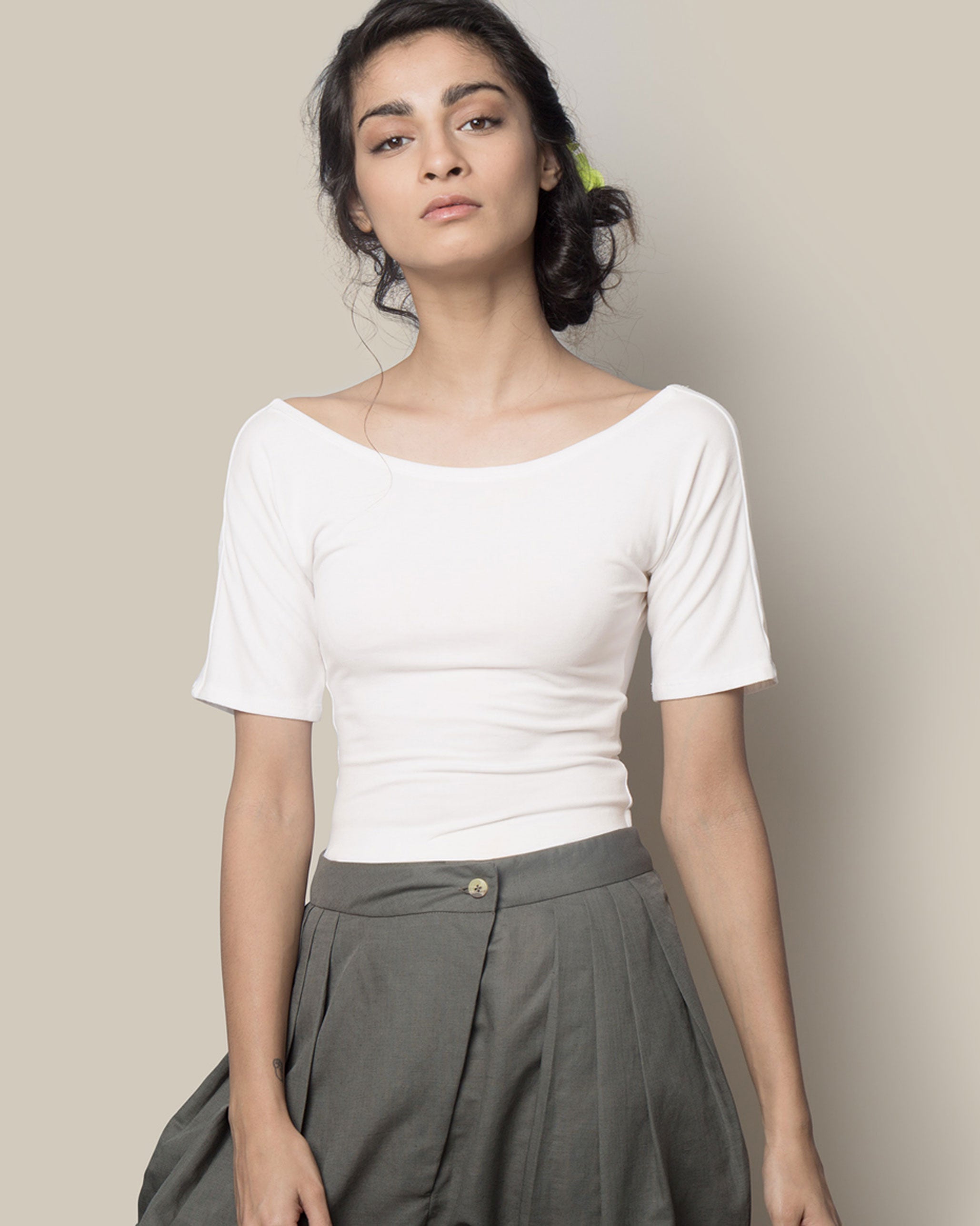 Ballerina Crop Top - White