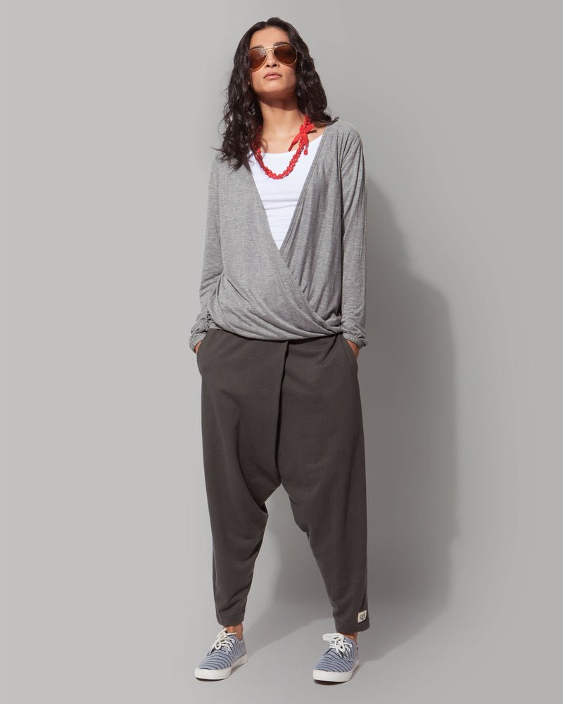 Ukiyo Crossover Top - Soft Grey