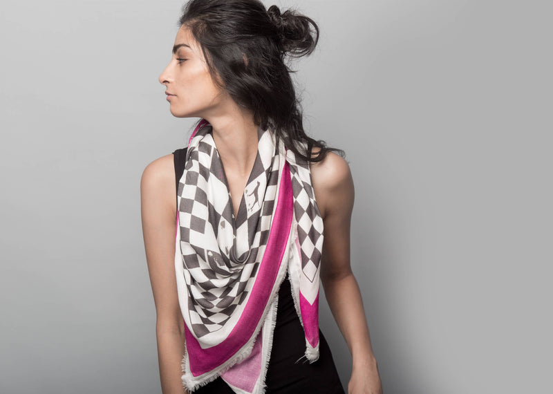 All in Scarf - Black & White