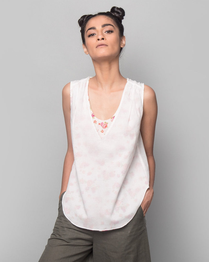 Layered Cheent Sleeveless Top