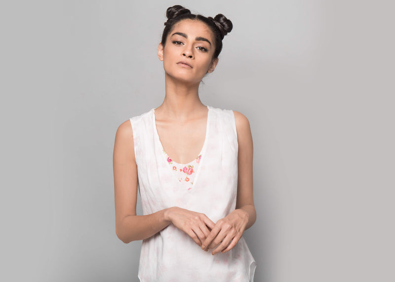 Layered Cheent Sleeveless Top