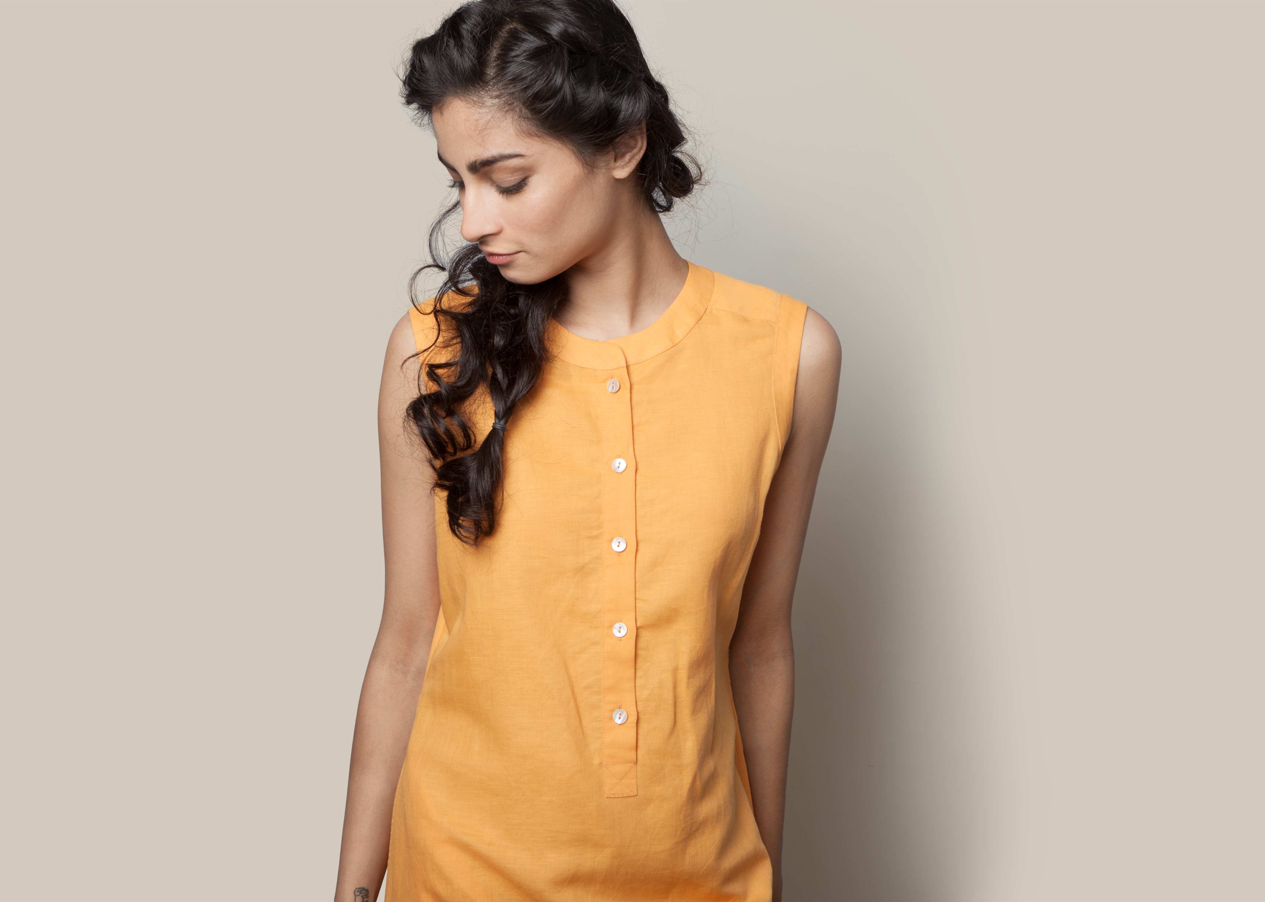 Sleeveless Tunic - Tangerine