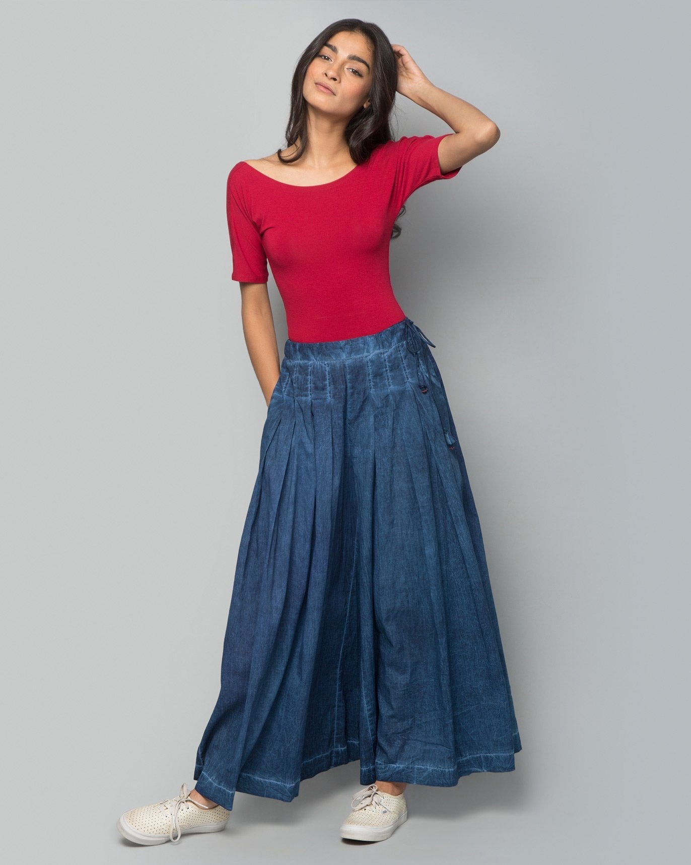 Pleated Trousers - Indigo