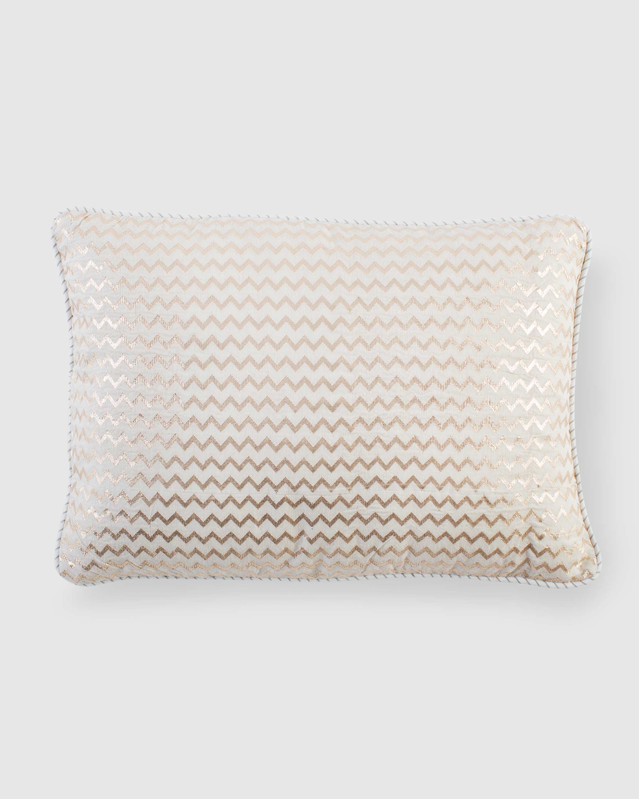 Chevron Chanderi Pillow Cover