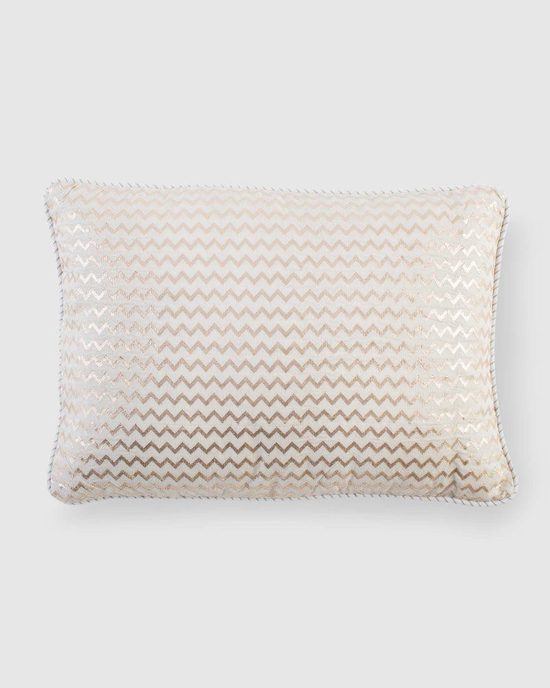 Chevron Chanderi Pillow Cover