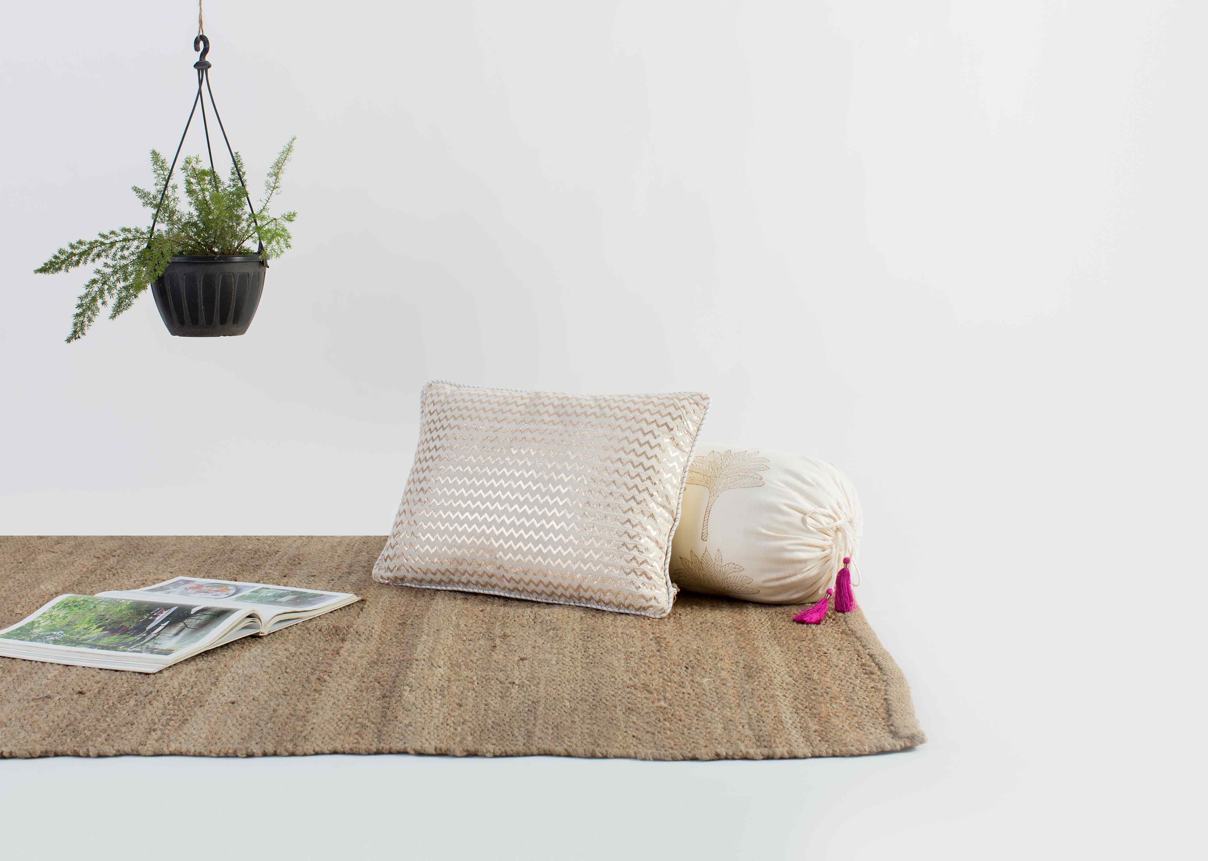 Chevron Chanderi Pillow Cover