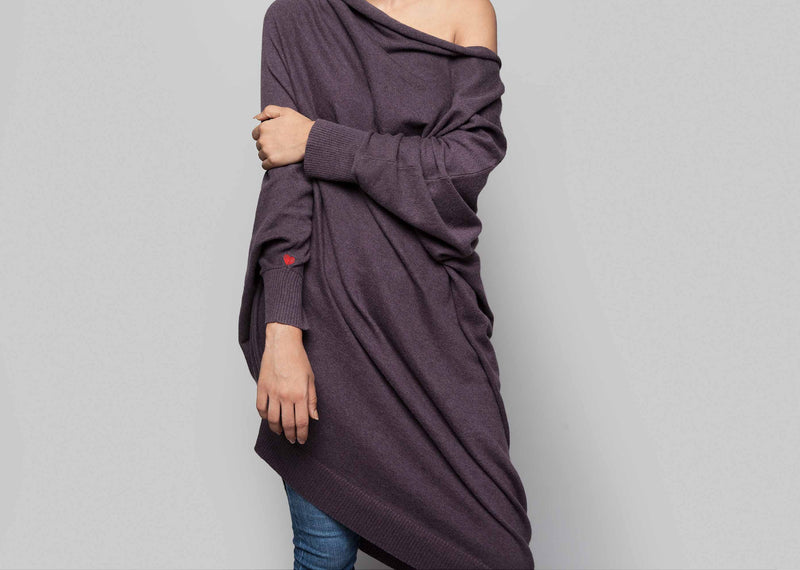 Victoria Slouchy Pullover - Purple