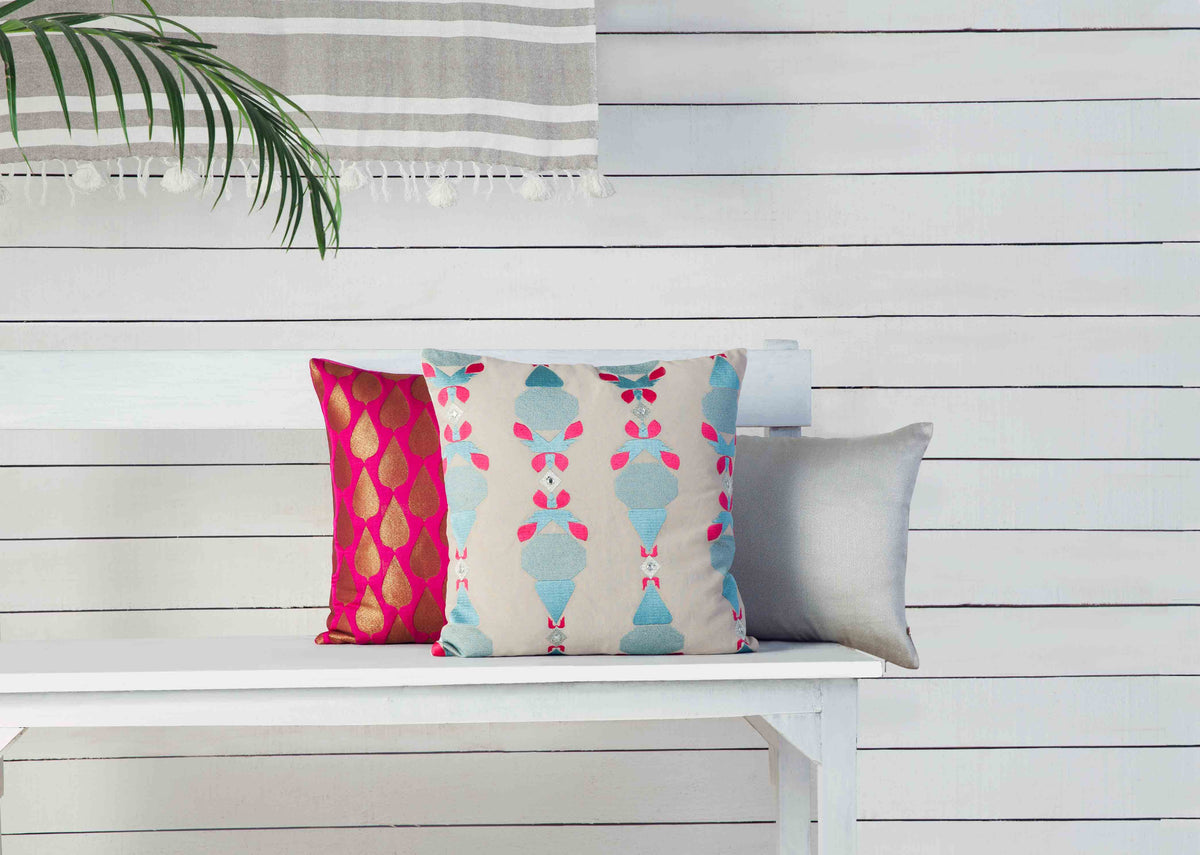 Nayra Phulkari Cushion Cover
