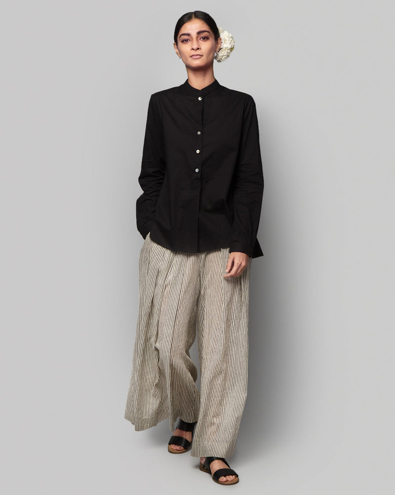 Adri Mandarin Top - Black