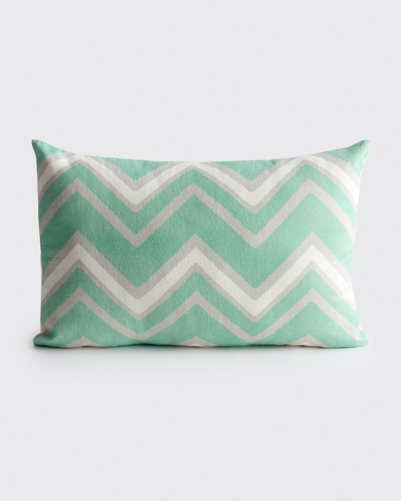 Mahe Chevron Pillow Cover - Aqua