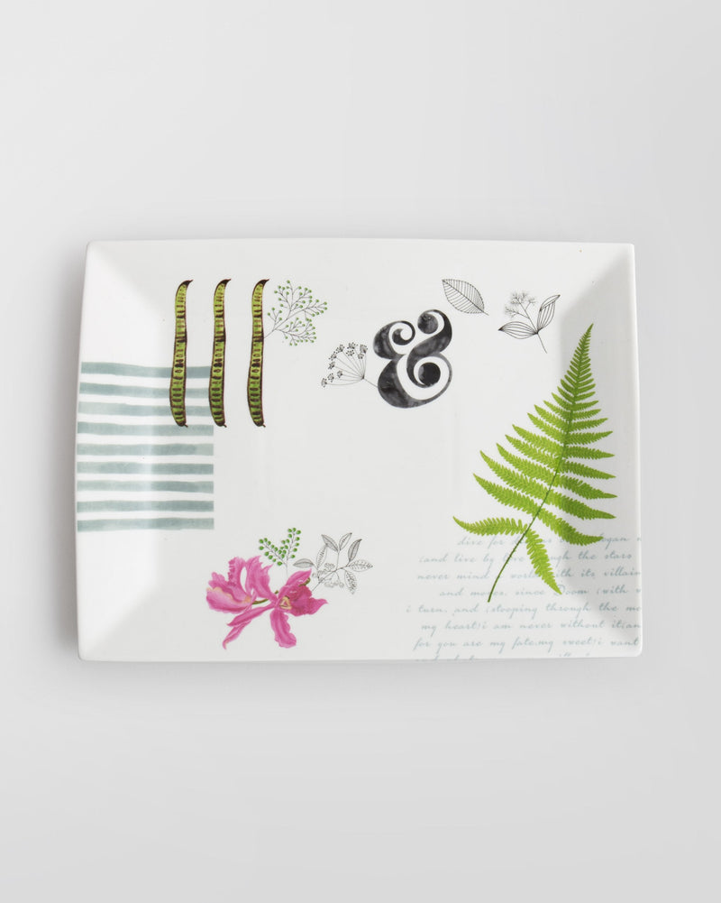 Flora Fauna Rectangular Platter