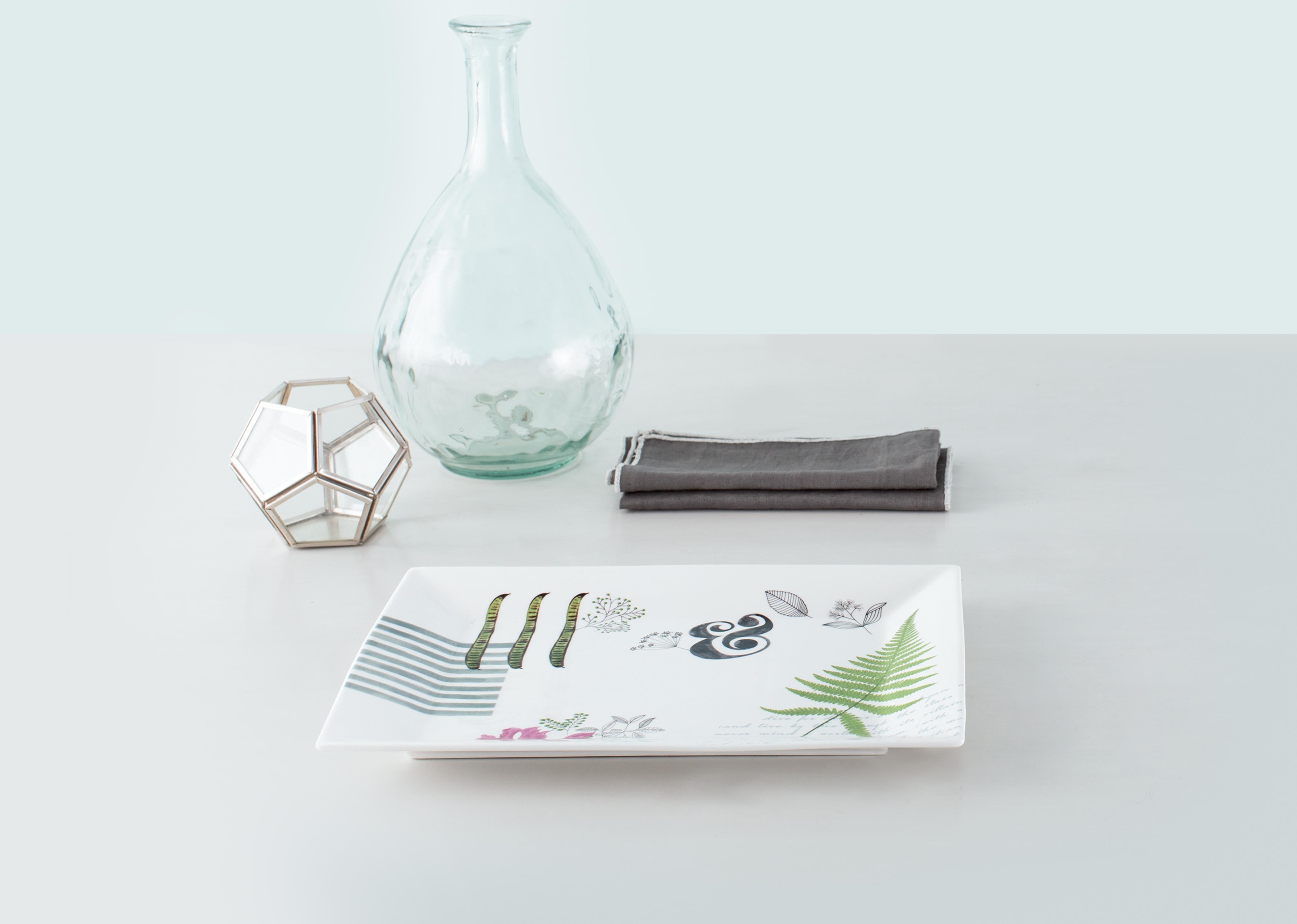 Flora Fauna Rectangular Platter