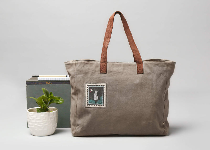 Mukayu Box Tote - Grey