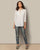 Open Collar Top - Soft Grey