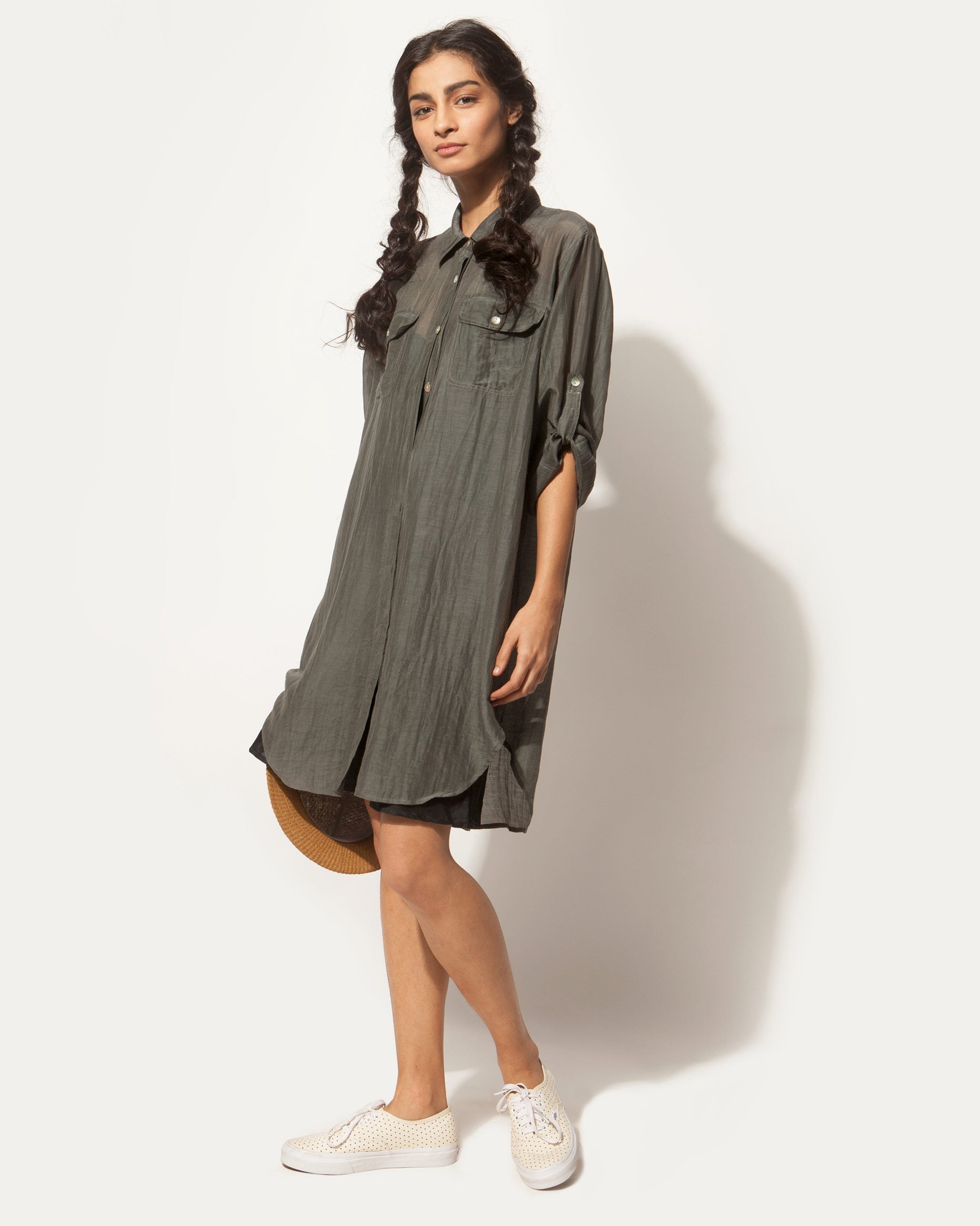 Shibui Shirt Dress - Charcoal