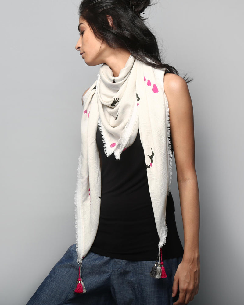 Wild Card Scarf - Soft Grey