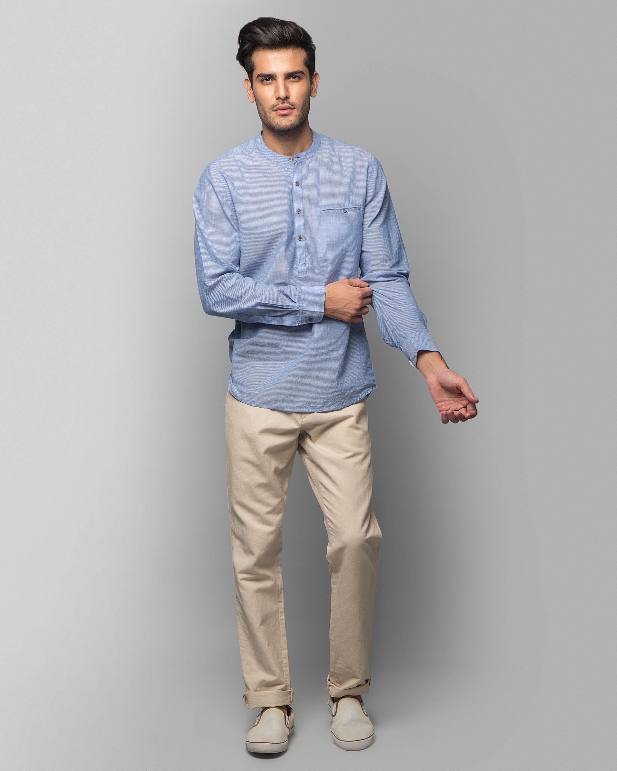 Pondicherry Stripe Shirt - Blue