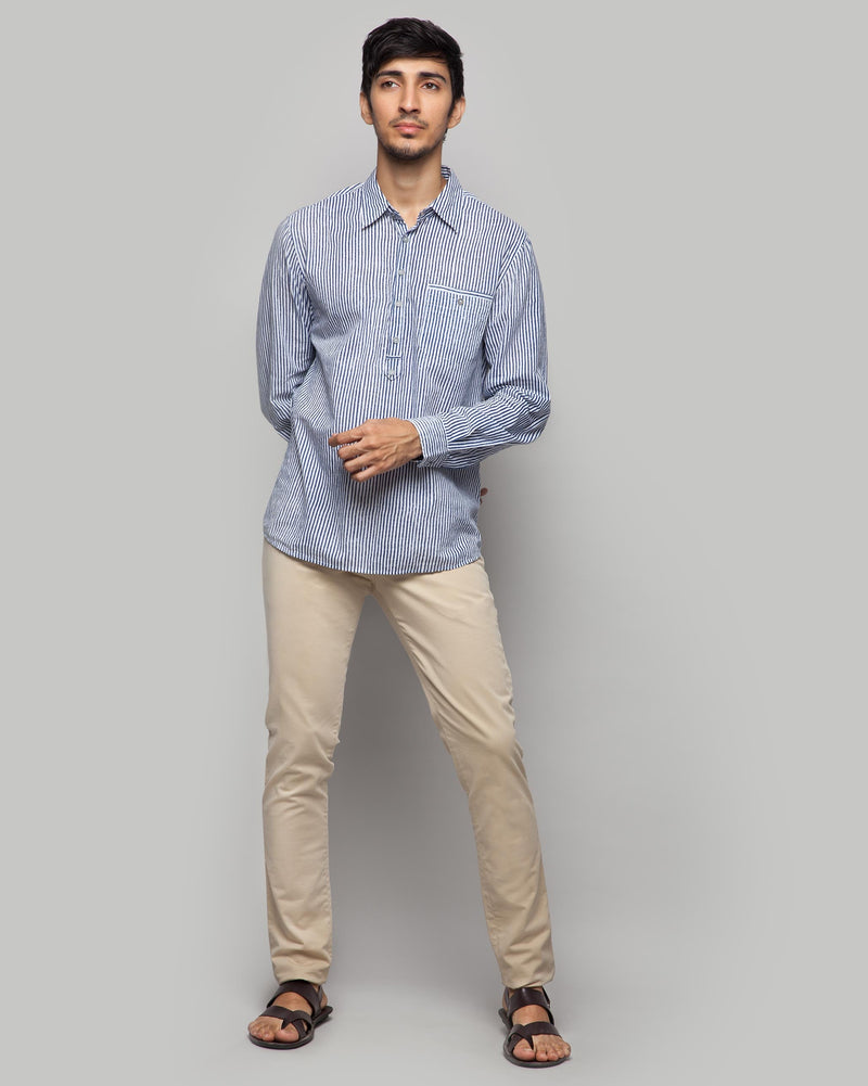 Vagator Stripe Shirt - Blue & White
