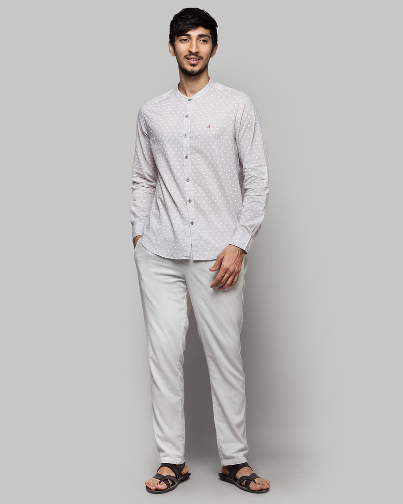 Nawab Printed Shirt - Grey