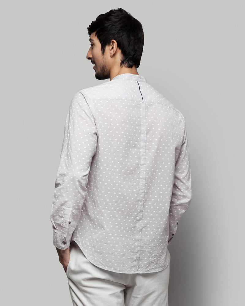 Nawab Printed Shirt - Grey