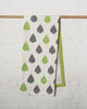 Ikat Tear Drop Table Runner - Charcoal & Lime