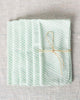 Verandah Stripe Dinner Napkins (Set of 6) - Aqua