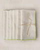 Verandah Dinner Napkins (Set of 6) - Ivory & Lime