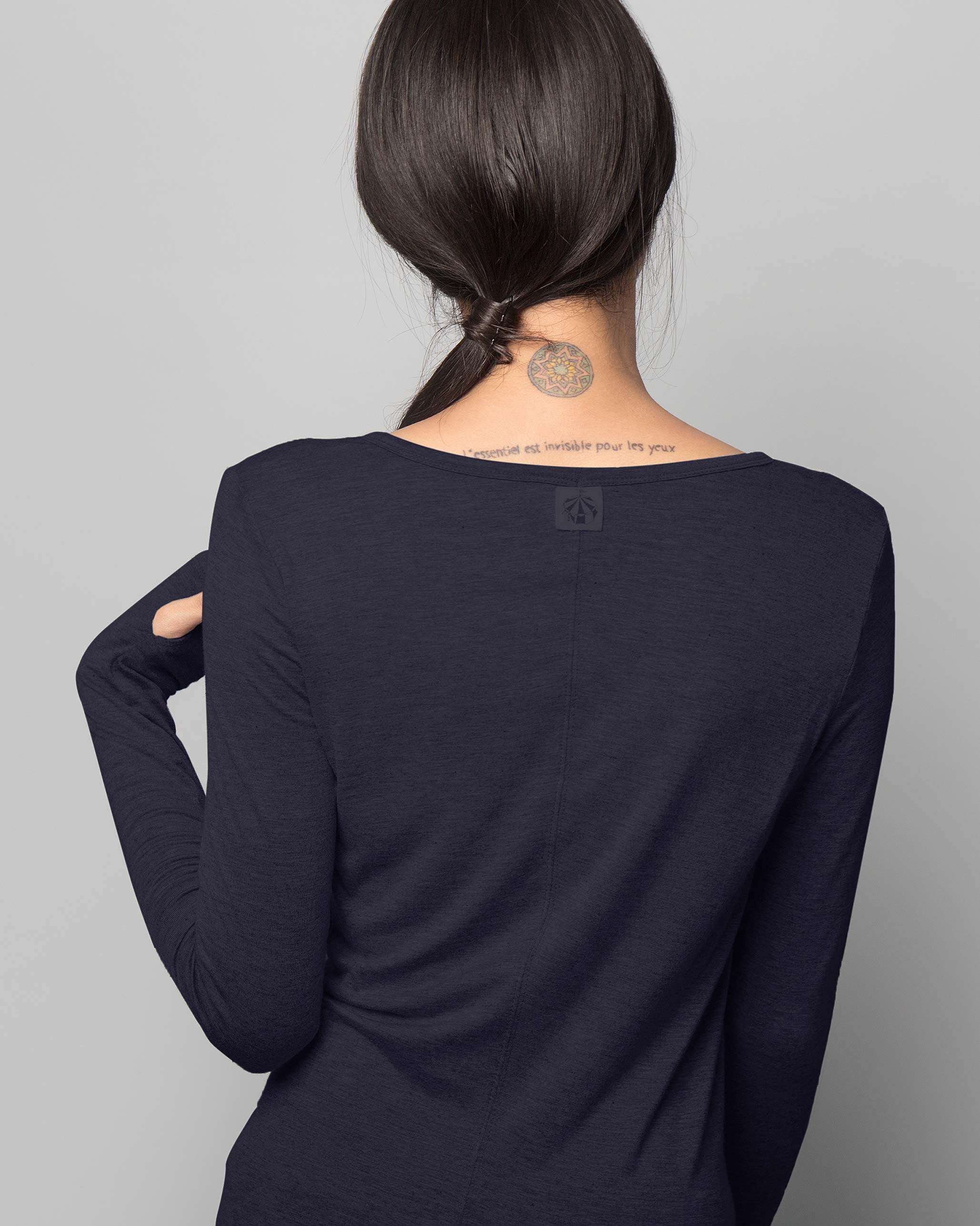 Ukiyo Long Sleeve Tee - Indigo