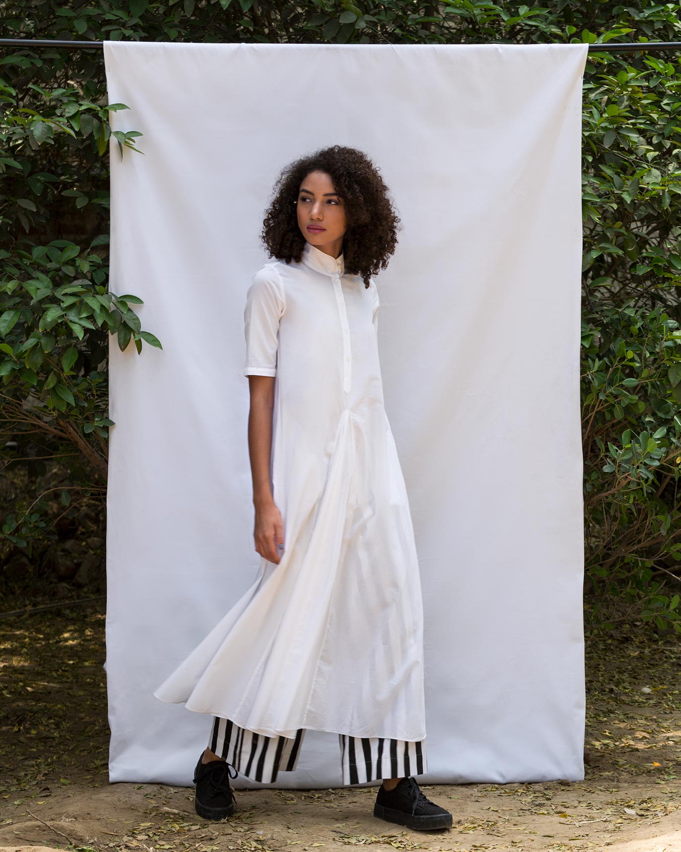 Gusset Slit Kurta - White