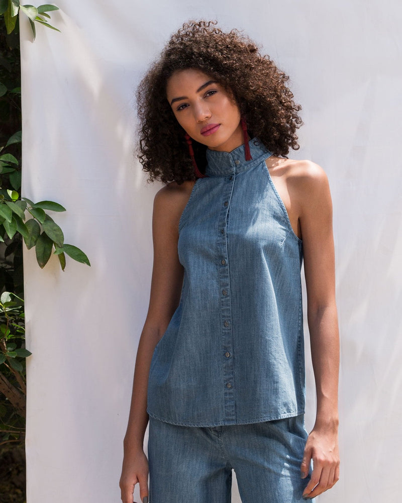 Racerback Top - Denim