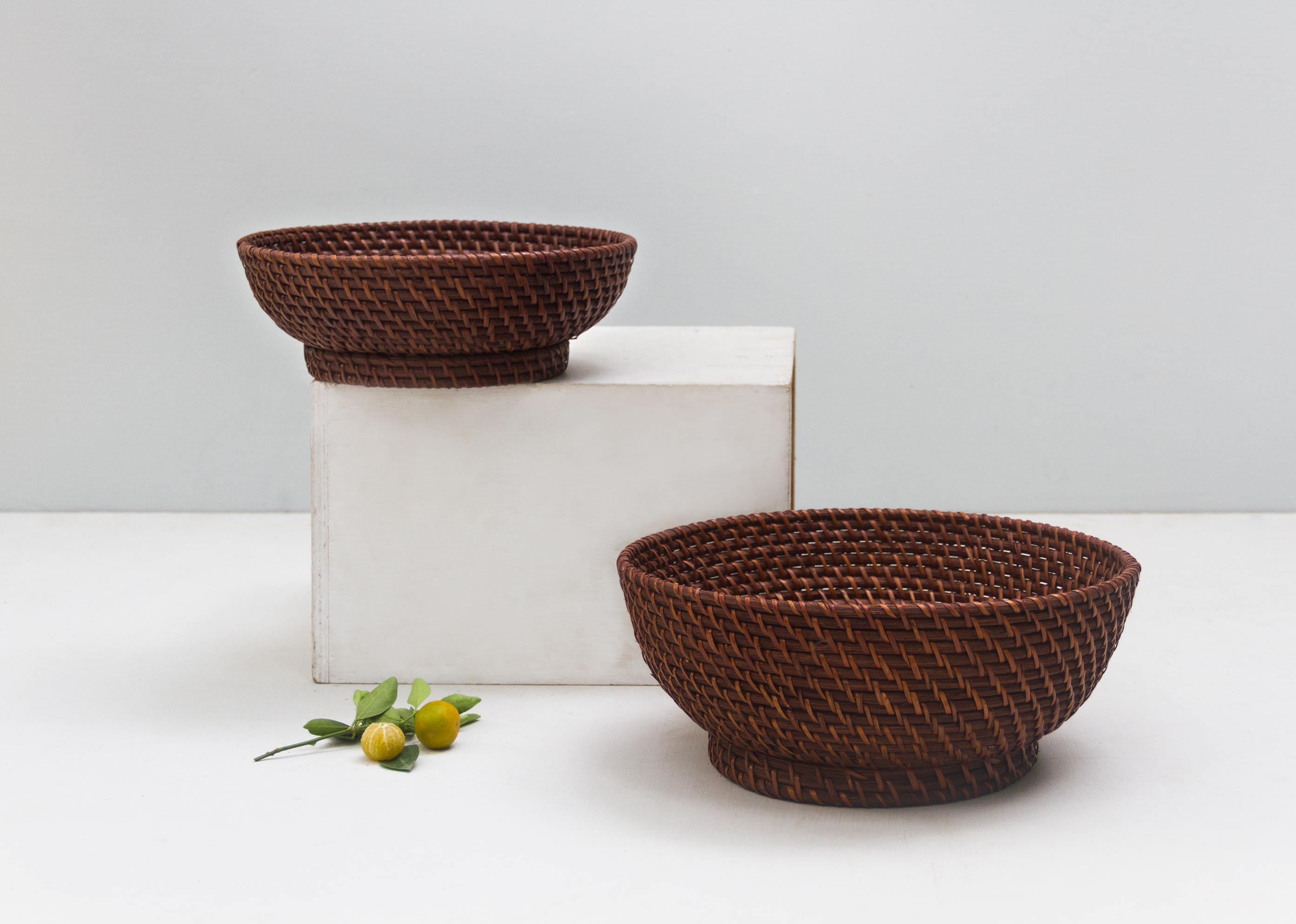 Rattan Fruit Bowl (Set of 2)