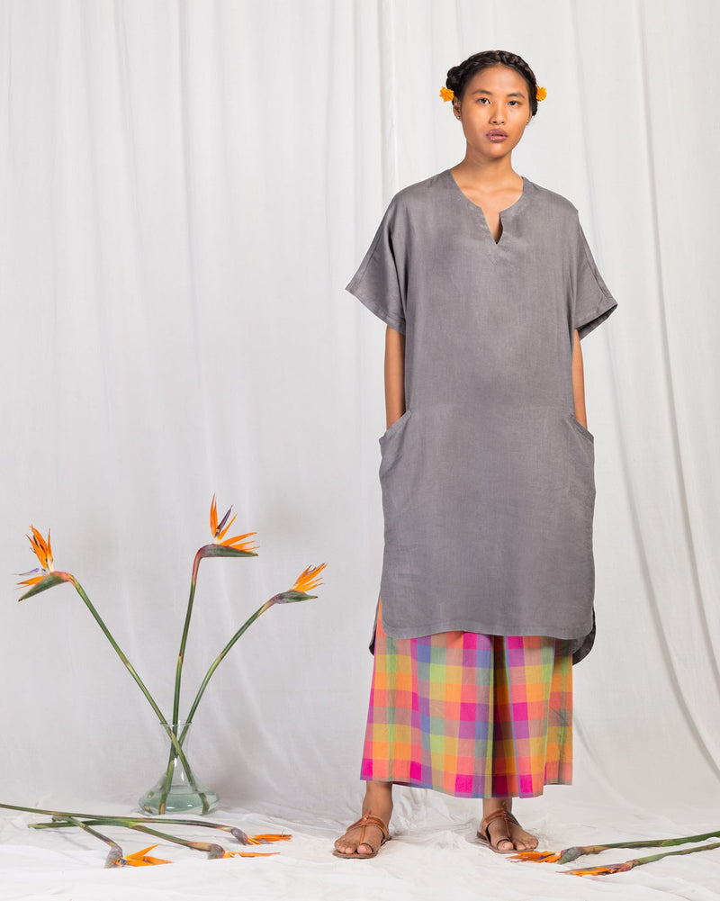 Over Size Kurta - Grey