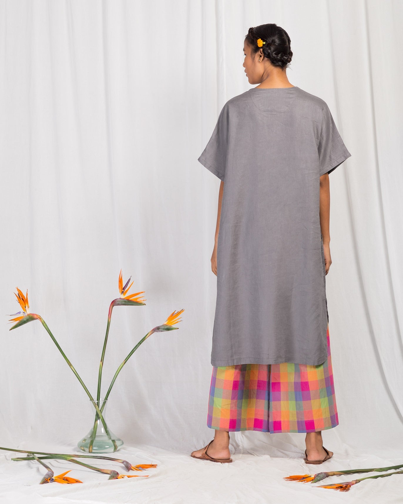 Over Size Kurta - Grey